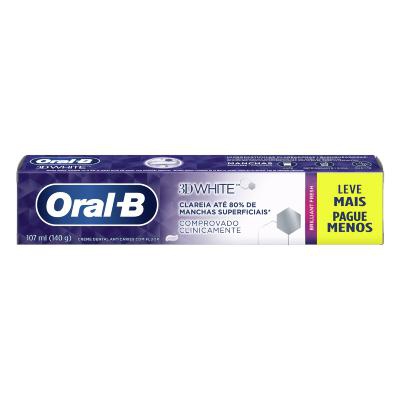 Creme Dental Oral-B 3D White Brilliant Fresh 140G Leve Mais Pague Menos